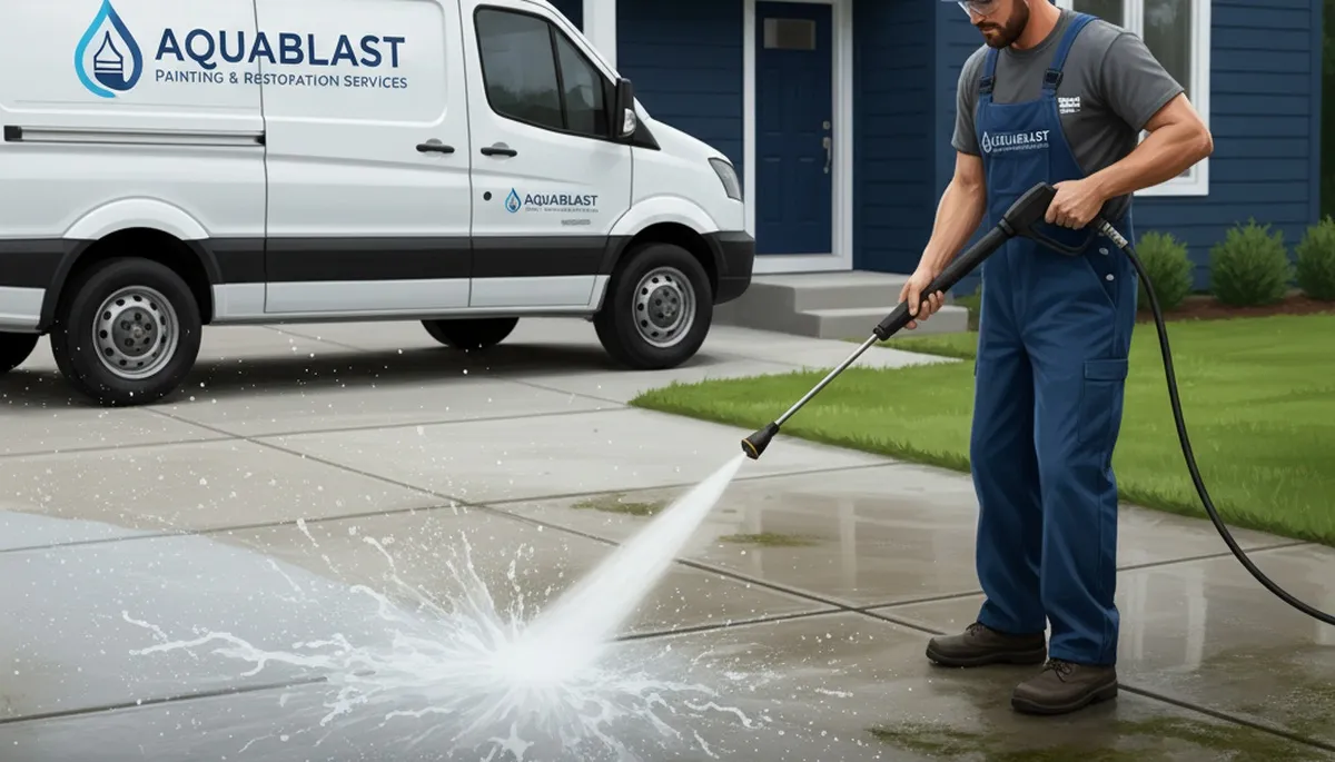 Seattle concrete pressure cleaning removes moss and grime from driveways and walkways in Seattle, WA