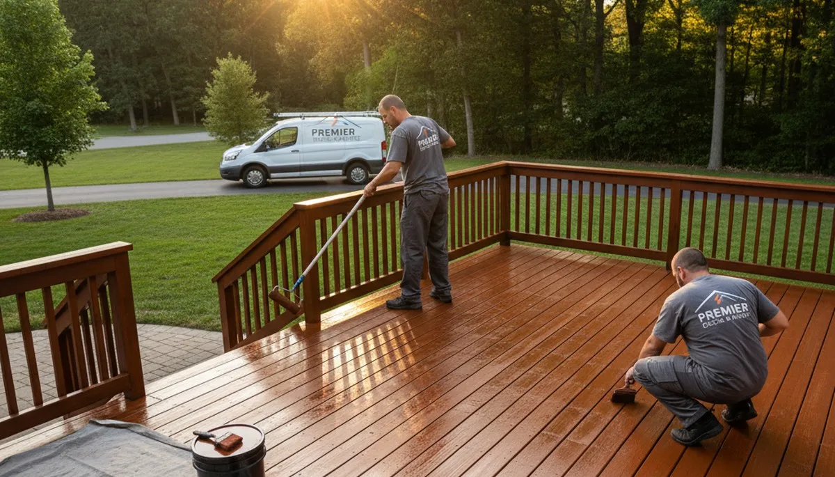 Seattle deck painting service in Seattle, WA with weather-resistant finish for outdoor wood protection