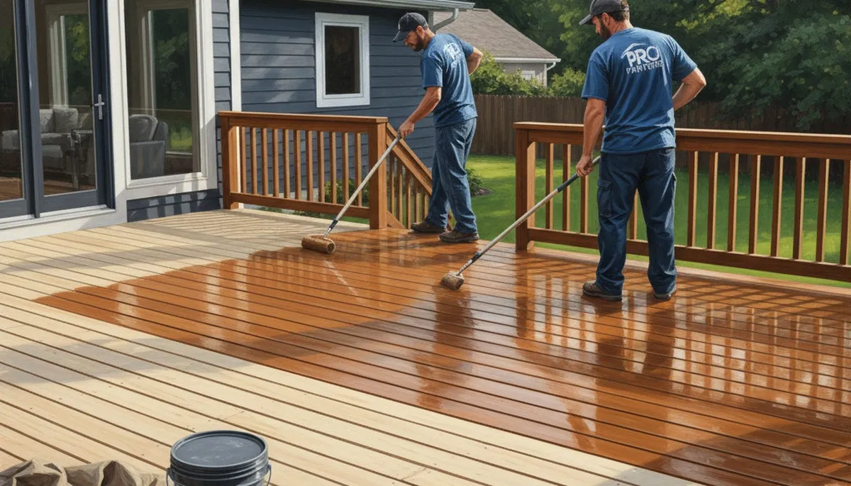 Deck staining service in Seattle, WA protecting wood from rain and wear