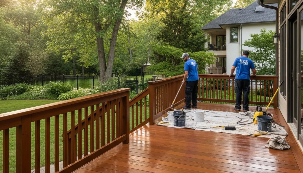 Seattle deck staining service protecting wood from rain and wear